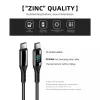 PD100W USB Type-C - USB Type-C kábel gyorstöltéssel, teljesítménykijelzéssel 1m, fekete - 4. kép