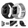 Apple Watch 4/5/6/7/8/9/SE (42/44/45mm) fém óraszíj és tok készlet rosegold  - 3. kép