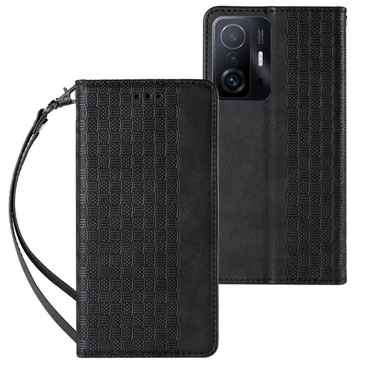 Samsung Galaxy A13 5G Mágneses Strap fliptok fekete Samsung Galaxy A13 5G Mágneses Strap fliptok fekete