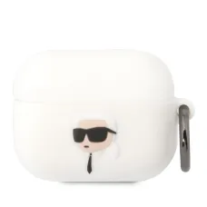 Airpods Pro Karl Lagerfeld 3D Logo NFT Karl Head szilikon tok fehér