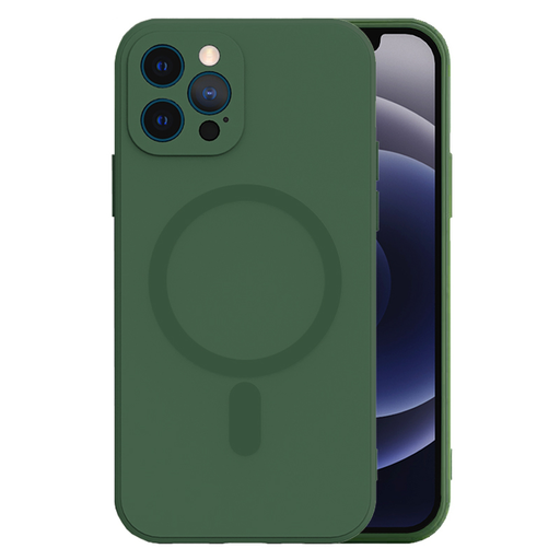 iPhone 14 Plus TEL PROTECT MagSilicone tok sötétzöld iPhone 14 Plus TEL PROTECT MagSilicone tok sötétzöld
