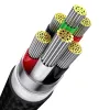 Baseus Flash II 3 az 1-ben USB - Type C, Lightning, Micro USB kábel 66W 6A 1.2 m fekete (CASS040001) - 2. kép