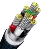 Baseus Flash II 3 az 1-ben USB - Type C, Lightning, Micro USB kábel 66W 6A 1.2 m sötétkék (CASS040003) - 4. kép