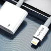 Vipfan L10 Lightning - Lightning + mini jack 3.5mm-es AUX kábel, 10cm (fehér) - 1. kép