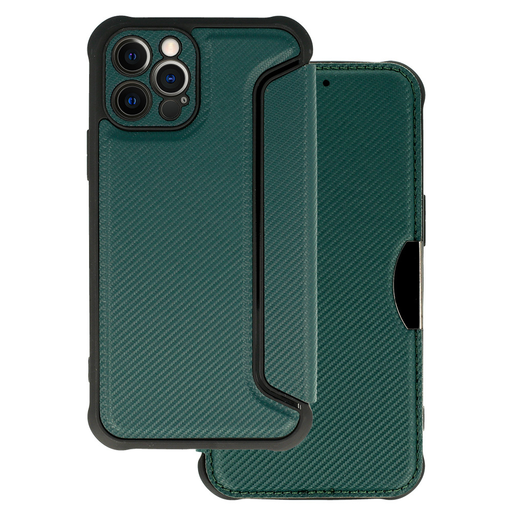 iPhone 12 Pro RAZOR fliptok sötétzöld ütésálló iPhone 12 Pro RAZOR fliptok sötétzöld ütésálló