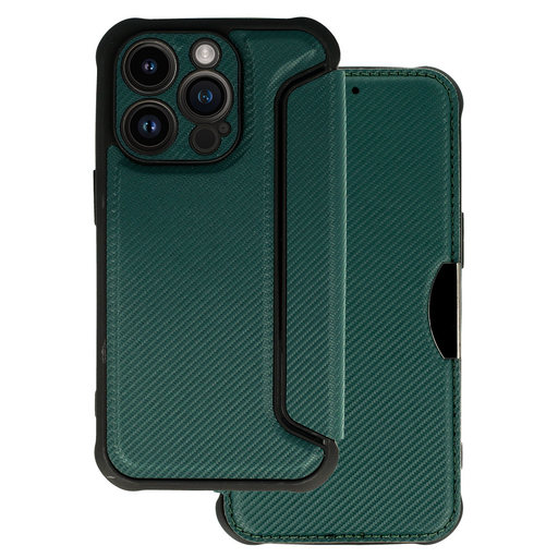 iPhone 14 Pro RAZOR fliptok sötétzöld ütésálló iPhone 14 Pro RAZOR fliptok sötétzöld ütésálló