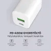 Alphajack PD-A30W hálózati gyorstöltő adapter, 1x USB-C (PD), 1x USB-A 30W - 3. kép