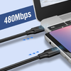 Ugreen USB-C – USB-C PD kábel 60W 1m fekete - 2. kép
