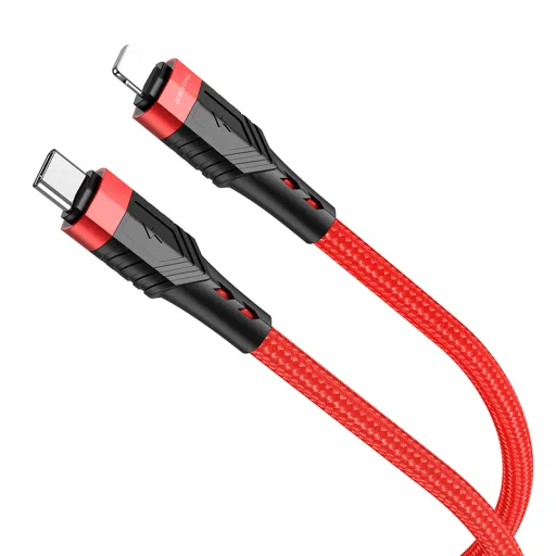 Borofone BU35 Influence Type C - Lightning kábel PD 20W 1.2m piros