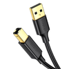 Ugreen US135 USB 2.0 AB nyomtató kábel, aranyozott, 5 m (fekete) - 3. kép
