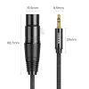 Ugreen AV182 XLR anya-3.5mm jack dugós kábel - 2 m (fekete) - 0. kép