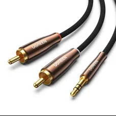 Ugreen AV170 kábel 2x RCA (Cinch) jack 3.5mm, 3m (fekete)