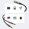 Ugreen AV193 AUX audio splitter fejhallgató + mikrofon 3.5mm-es mini jack kábelhez (szürke) - 3. kép