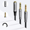 Ugreen AV193 AUX audio splitter fejhallgató + mikrofon 3.5mm-es mini jack kábelhez (szürke) - 4. kép
