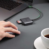 Ugreen CM387 USB-C HUB elosztó adapter, microSD/SD kártyaolvasó + USB-A (fekete) - 1. kép