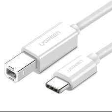 Ugreen USB-C/USB-B kábel nyomtatóhoz US241, nyomtató kábel 1,5m (fehér)