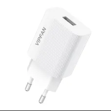 Vipfan E01 fali hálózati töltő adapter, 1x USB, 2,4A (fehér)