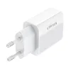 Vipfan E01 fali hálózati töltő adapter, 1x USB, 2,4A + USB-C kábel (fehér) - 1. kép