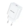 Vipfan E04 fali hálózati töltő adapter, USB-C PD, 20W, QC 3.0 + USB-C kábel (fehér) - 2. kép