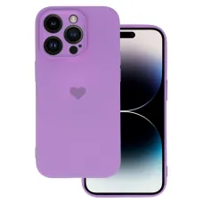 iPhone 13 Pro Vennus szilikon tok szív mintával lila telefontok