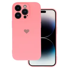 iPhone 14 Pro Vennus szilikon tok szív mintával rózsaszín