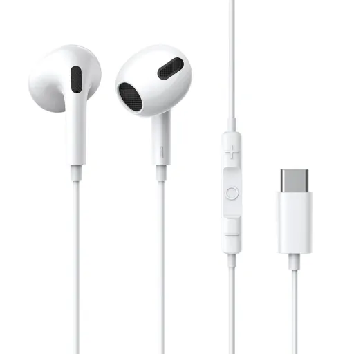 Baseus Encok C17 vezetékes fülhallgató Type C csatlakozóval fehér (NGCR010002) DAC