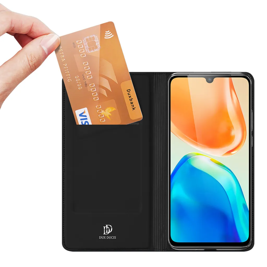 Realme 10 Dux Ducis Skin Pro Öko Bőr fliptok fekete - 7