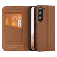 Samsung Galaxy S23 Plus Dux Ducis Skin X2 mágneses fliptok barna