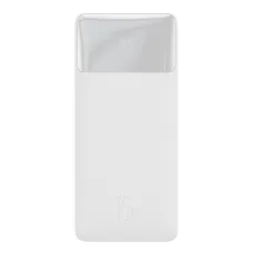 Baseus Bipow powerbank 10000mAh 2xUSB, Type C 15W + USB - micro USB kábel fehér (PPBD050002)