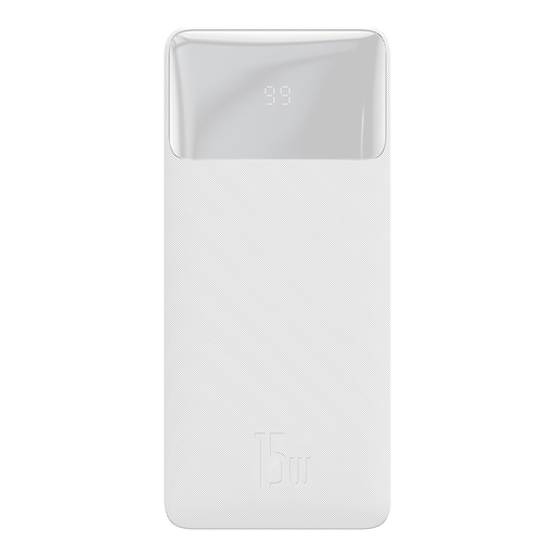 Baseus Bipow Power Bank 20000mAh 15W + USB-A - Micro USB 0,25m kábel fehér (PPBD050102)