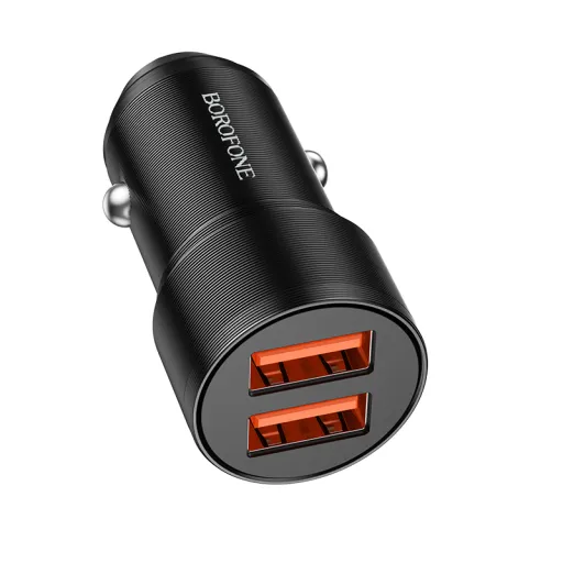 Borofone autós töltő BZ19 Wisdom 2xUSB 12W fekete