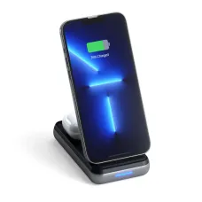 Satechi Duo bezdrôtová nabíjačka, Power Bank stojan 10000 mAh astrosivá (ST-UCDWPBSM) nabíjacia stanica, Airpods, iPhone Satechi Duo bezdrôtová nabíjačka, Power Bank stojan 10000 mAh astrosivá (ST-UCDWPBSM) nabíjacia stanica, Airpods, iPhone
