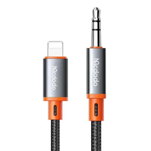 Mcdodo CA-0780 Lightning - 3.5mm AUX mini jack kábel, 1.2m (fekete)