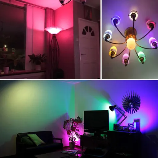 RGB színes LED izzó 15W távirányítóval