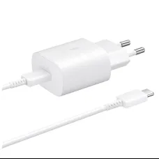 Samsung 25W hálózati töltő adapter EP-TA800EWE + EP-DA705BWE USB-C/USB-C kábel fehér