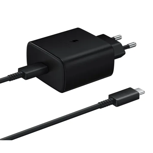 Samsung 45W hálózati töltő adapter EP-TA845EBE + EP-DW767JBE USB-C/USB-C kábel fekete