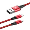 Baseus Rapid 2in1 micro USB/ Lightning kábel 1,2 m 3A piros - 4. kép