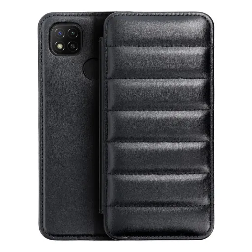 Xiaomi Redmi 9C/9C NFC Puffer fliptok fekete