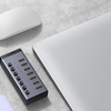 Ugreen 7in1 HUB elosztó adapter USB-C, 7x USB-A 3.0 12V 2A (fekete) - 2. kép