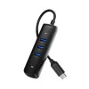 Ugreen CM416 4 az 1-ben USB HUB elosztó adapter, 0.25m (fekete) - 0. kép