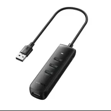 Ugreen CM416 4 az 1-ben USB HUB elosztó adapter, 0.25m (fekete)