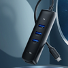 Ugreen CM416 4 az 1-ben USB HUB elosztó adapter, 0.25m (fekete) - 1. kép