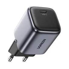 Ugreen CD318 Nexode mini hálózati töltő adapter, USB-C, PD3.0, QC4.0, GaN, 20W (szürke)