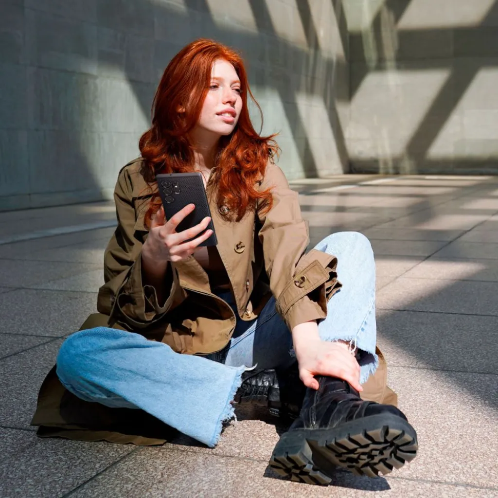 Samsung Galaxy S23 Ultra Spigen Liquid Air flexibilis TPU gél tok matt fekete (S Pent nem tartalmaz) - 9