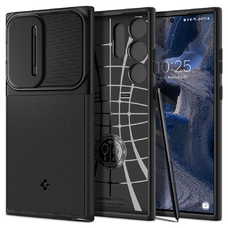 Samsung Galaxy S23 Ultra Spigen Optik Armor Tok Kameravédelemmel Fekete