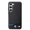 Samsung Galaxy S23 Plus BMW M PU Carbon Blue Line tok fekete - 2. kép