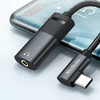 Mcdodo CA-1880 USB-C - AUX mini jack 3.5mm + USB-C (60W PD) átalakító adapter (fekete) DAC - 3. kép