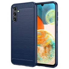 Samsung Galaxy A14 4G/5G Carbon szénszál mintájú TPU tok kék