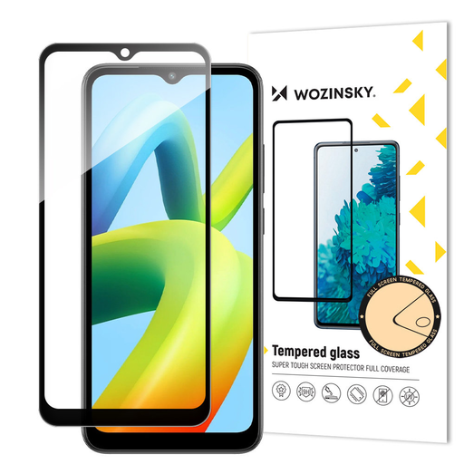 Xiaomi Redmi A1 Plus üvegfólia Wozinsky Full Glue 9H fekete kerettel tokbarát Xiaomi Redmi A1 Plus üvegfólia Wozinsky Full Glue 9H fekete kerettel tokbarát