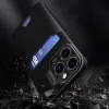 iPhone 14 Pro Max Leather Stand tok kártyatartóval fekete - 1. kép